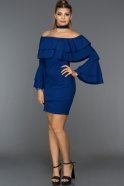 Короткое Вечернее Платье Ярко-синий D9226