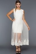 Короткое Вечернее Платье Белый DS393