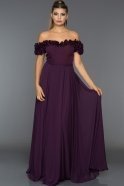 Длинное Вечернее Платье Пурпурный ABU074