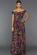 Длинное Вечернее Платье Пурпурный GG6988