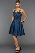 Короткое Вечернее Платье Темно-синий W8008