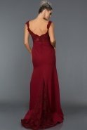Длинное Вечернее Платье Бордовый ABU013