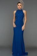 Длинное Вечернее Платье Ярко-синий C7357