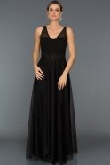 Длинное Вечернее Платье Черный AR38039
