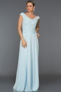 Длинное Вечернее Платье Светло-синий ABU048