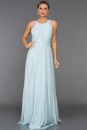 Длинное Вечернее Платье Светло-синий ABU161