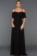 Длинное Вечернее Платье Черный GG6973