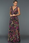 Длинное Вечернее Платье Пурпурный GG6991