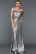 Длинное Вечернее Платье Серый S4531