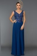 Длинное Вечернее Платье Ярко-синий ABU352