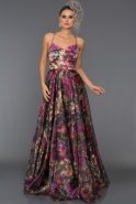 Длинное Вечернее Платье Пурпурный GG6998