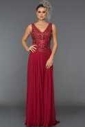 Длинное Вечернее Платье Бордовый ABU352