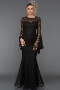 Длинное Вечернее Платье Черный L6040