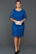 Короткое Свободное Вечернее Платье Ярко-синий ABK131