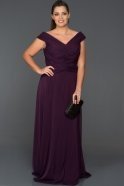 Длинное Свободное Вечернее Платье Фиолетовый ABU214