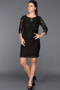 Короткое Вечернее Платье Черный ABK107