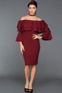Короткое Вечернее Платье Бордовый AR39004