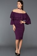 Короткое Вечернее Платье Пурпурный AR39004