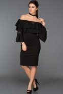 Короткое Вечернее Платье Черный AR39004