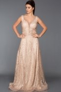 Длинное Вечернее Платье Пыльно-розовый S4514