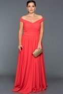 Длинное Свободное Вечернее Платье розовый ABU354