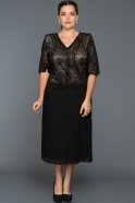 Короткое Свободное Вечернее Платье Черный EC4554