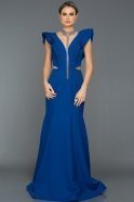 Длинное Вечернее Платье Ярко-синий C7375