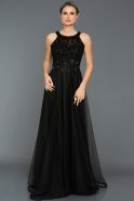 Длинное Вечернее Платье Черный GG6984