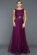 Длинное Вечернее Платье Пурпурный GG6968