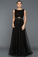 Длинное Вечернее Платье Черный GG6968