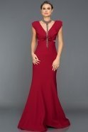 Длинное Вечернее Платье Бордовый GG6993