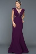 Длинное Вечернее Платье Пурпурный GG6993