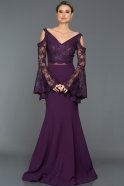 Длинное Вечернее Платье Пурпурный GG7016