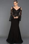 Длинное Вечернее Платье Черный GG7016
