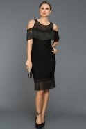 Короткое Вечернее Платье Черный MN1446