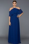 Длинное Вечернее Платье Ярко-синий ABU002