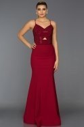 Длинное Вечернее Платье Бордовый GG7020