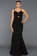 Длинное Вечернее Платье Черный GG7020