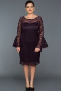 Короткое Платье Большого Размера Пурпурный ABK022