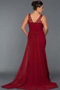 Длинное Свободное Вечернее Платье красный ABU138