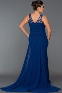 Длинное Свободное Вечернее Платье Ярко-синий ABU138