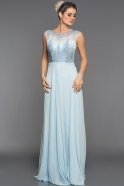 Длинное Вечернее Платье Светло-синий ABU333