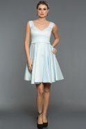 Короткое Вечернее Платье Светло-синий C8095