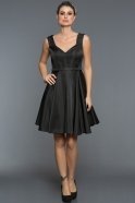 Короткое Вечернее Платье Черный C8095