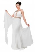 Длинное Вечернее Платье Белый F1063