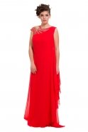 Длинное Вечернее Платье Красный-Золотой O7291