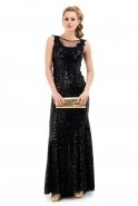 Длинное Вечернее Платье Черный M1379