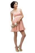 Короткое Вечернее Платье Пыльно-розовый F5160