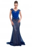Длинное Вечернее Платье Ярко-синий O4143