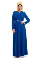 Вечерняя Одежда Хиджаб Ярко-синий T2242